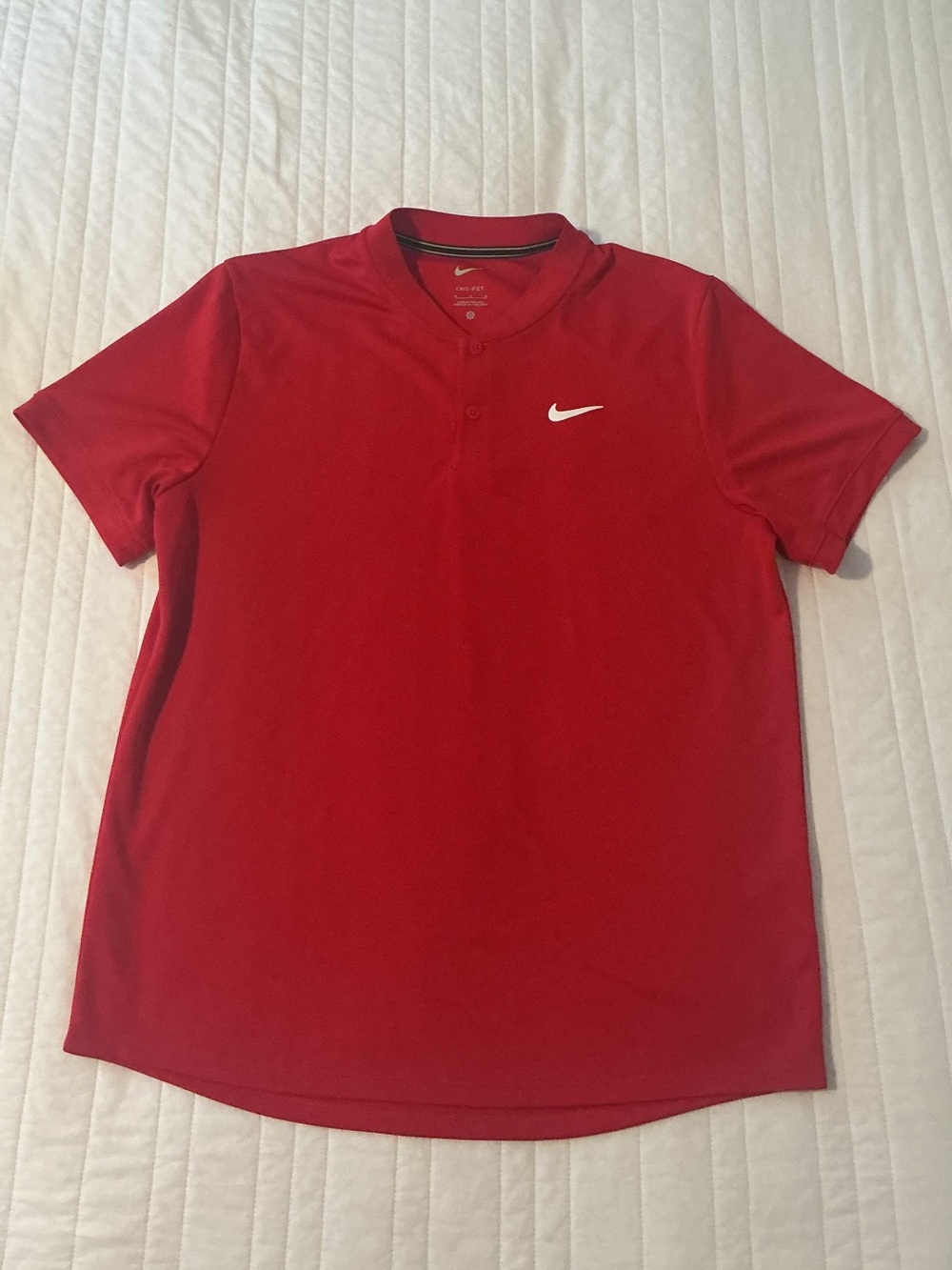 Nike Men’s Red Short-Sleeve Dri-Fit Shirt